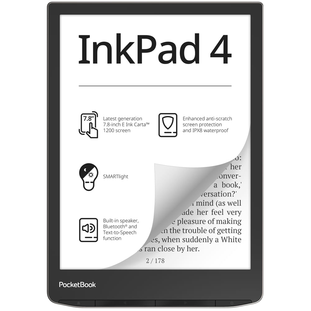 Pocketbook Readers GmbH PocketBook InkPad 4 lettore e-book Touch screen 32 GB Wi-Fi Argento