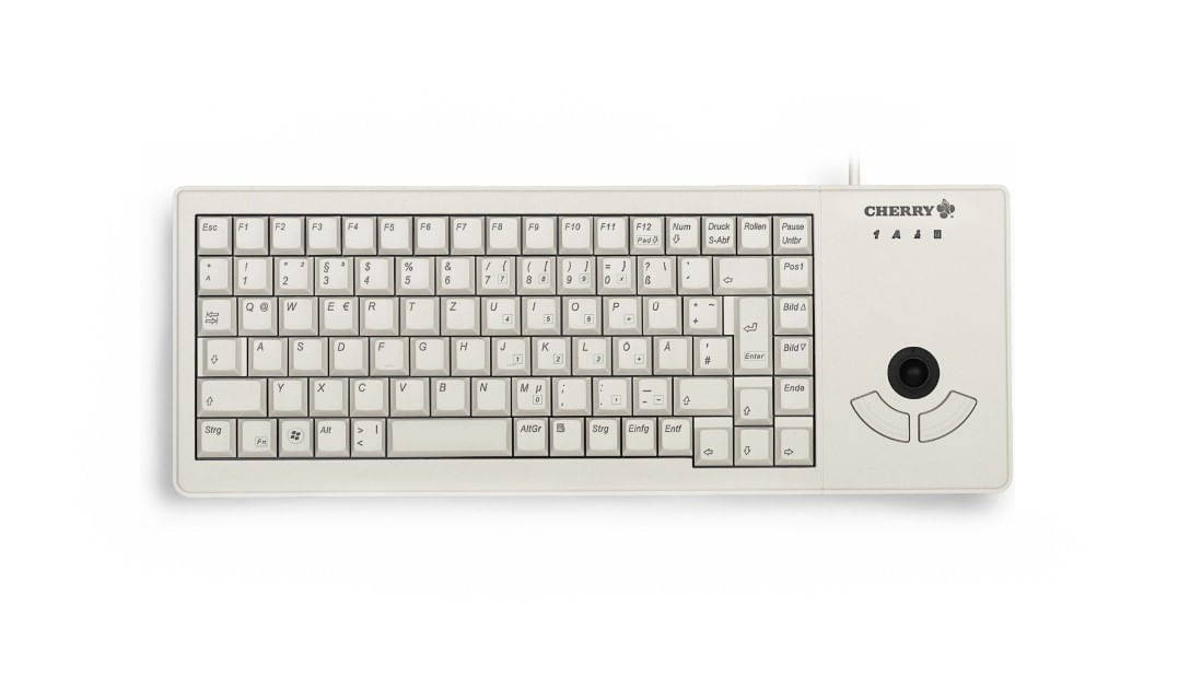 CHERRY XS Trackball tastiera USB Belga Grigio (COMPACT TRACKBALL KEYBOARD GREY - ) - Versione Tedesca