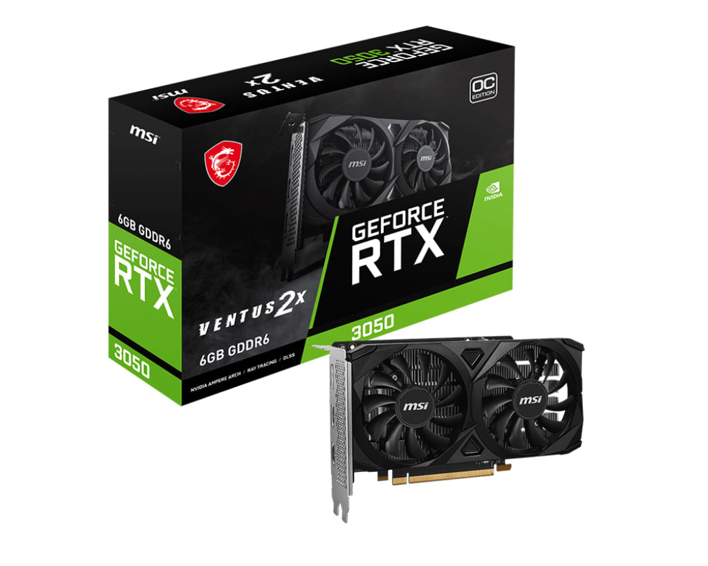 Msi Microstar MSI VENTUS GeForce RTX 3050 2X E 6G OC NVIDIA 6 GB GDDR6