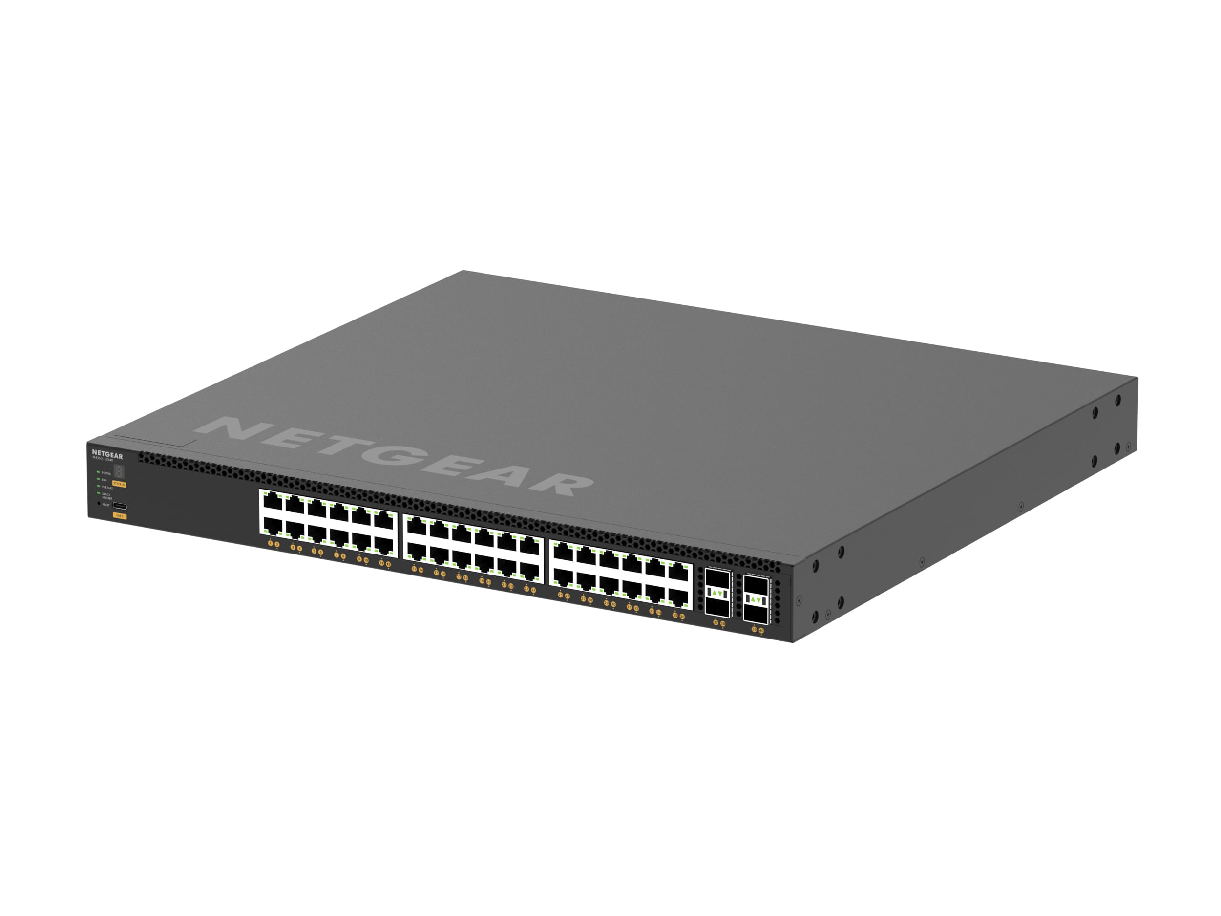NETGEAR M4350-36X4V Gestito L3 10G Ethernet 100/1000/10000 Supporto Power over Ethernet PoE 1U Nero (NETGEAR AV Line M43