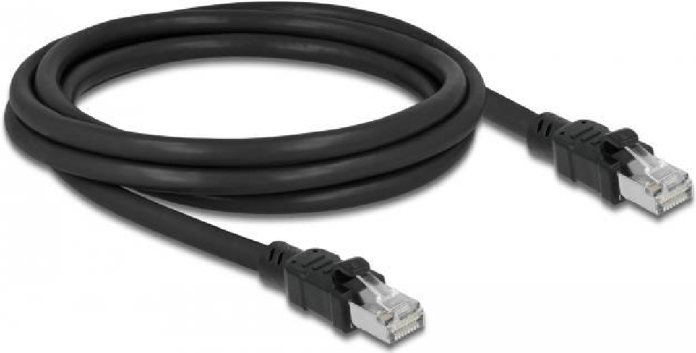 Delock Cavo di rete RJ45 Cat.6A F/UTP con rivestimento interno in metallo da 2 m