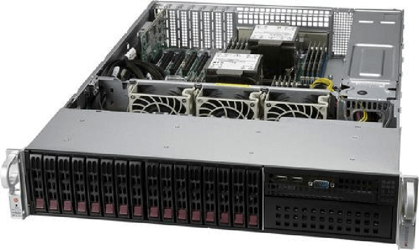 Supermicro SYS-220P-C9R sistema barebone per server Intel C621A LGA 4189 Armadio 2U Nero (2U BARE LGA-4189 3RD GEN 16X2.