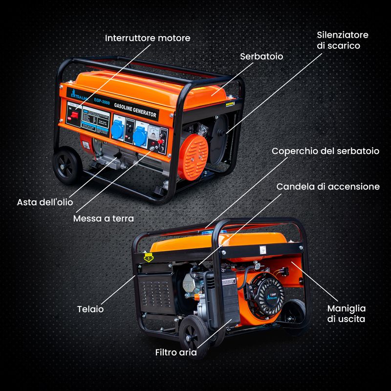 Extralink-EGP-3000---Generatore-di-corrente---benzina-3kW-1F