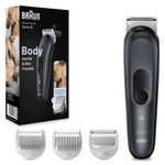 Braun-BodyGroomer-Rifinitore-Corpo-3-BG3340-Nero-Grigio-Depilazione-Da-Uomo-Con-Pettine-Per-Le-Aree-Sensibili