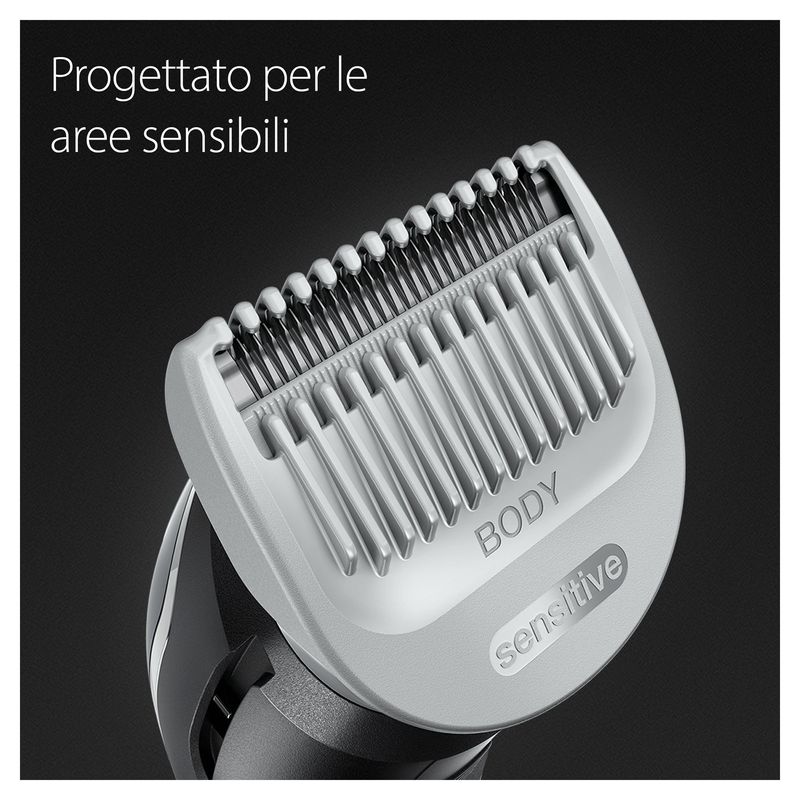 Braun-BodyGroomer-Rifinitore-Corpo-3-BG3340-Nero-Grigio-Depilazione-Da-Uomo-Con-Pettine-Per-Le-Aree-Sensibili