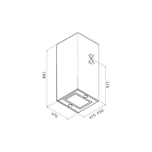 Elica-KUADRA-IX-A-60-Cappa-aspirante-a-parete-Acciaio-inossidabile-650-m--h