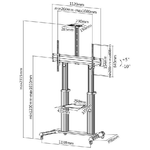 ROLINE-17031261-Supporto-TV-a-parete-254-m--100--Argento