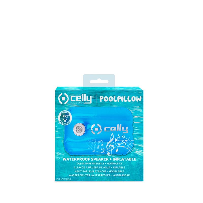 Celly-Poolpillow-Altoparlante-portatile-mono-Blu-Bianco-3-W