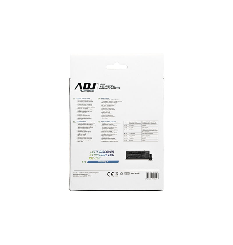 Alimentatore-Notebook-120W-Mini-Bk-8-Conn-3Pin-Auto-Con-Porta-Usb-Adj