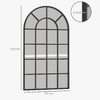HOMCOM-Specchio-ad-Arco-per-Casa-e-Ufficio-con-Montaggio-a-Parete-in-Vetro-e-Metallo-62x2-5x110-cm-Nero