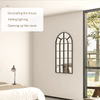 HOMCOM-Specchio-ad-Arco-per-Casa-e-Ufficio-con-Montaggio-a-Parete-in-Vetro-e-Metallo-62x2-5x110-cm-Nero