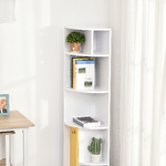 HOMCOM-Scaffale-Angolare-da-Parete-in-Legno-Bianco-Mobile-Libreria-con-5-Ripiani-e-Armadietto-Giallo-Design-Moderno-29-8x29-9x147cm
