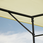 Outsunny-Gazebo-da-Giardino-3x3m-in-Metallo-Nero-con-Tettuccio-Bianco