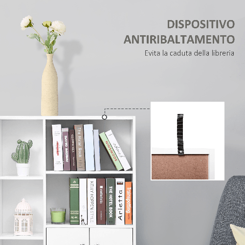 HOMCOM-Mobiletto-Libreria-con-Piedini-in-Legno-di-Pino-Bianco-80-x-23-5-x-123cm