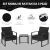 Outsunny-Set-da-Balcone-Tavolino-e-2-Sedie-da-Esterno-in-Rattan-con-Cuscini-Nero