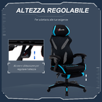 Vinsetto-Sedia-Gaming-con-Supporto-Lombare-e-Altezza-Regolabile-in-Tessuto---Nero