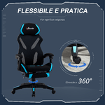 Vinsetto-Sedia-Gaming-con-Supporto-Lombare-e-Altezza-Regolabile-in-Tessuto---Nero