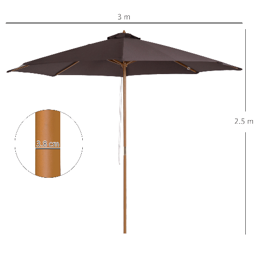 Outsunny-Ombrellone-da-Giardino-3x2-5-m-con-Palo-in-Legno-e-8-Stecche-Parasole-da-Esterno-in-Poliestere-Caffe