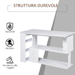 HOMCOM-Scrivania-ad-Angolo-con-5-Ripiani-120-x-100-x-74-5cm-Bianca