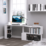 HOMCOM-Scrivania-ad-Angolo-con-5-Ripiani-120-x-100-x-74-5cm-Bianca