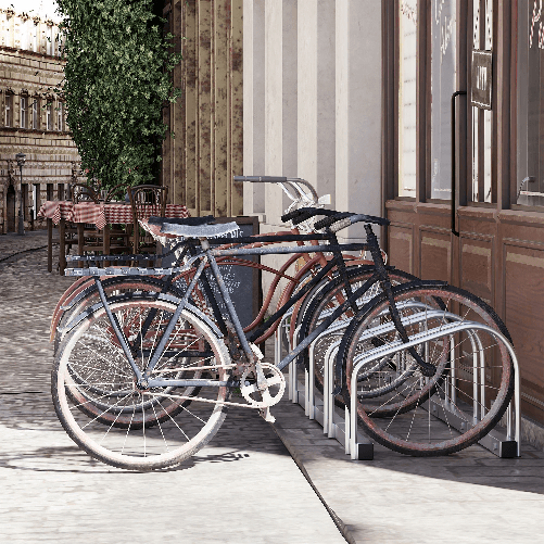 HOMCOM-Rastrelliera-Portabiciclette-Parcheggio-per-5-Biciclette-in-Acciaio-145-33-27-cm-Argento