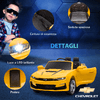 HOMCOM-Macchina-Elettrica-per-Bambini-12V-Marchio-Chevrolet-Camaro-con-Telecomando-Giallo