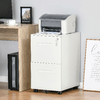 Vinsetto-Cassettiera-Ufficio-con-Ruote-Schedario-Portadocumenti-a-2-Cassetti-con-Serratura-e-2-Chiavi-in-Acciaio-39x48x67cm-Bianco