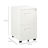 Vinsetto-Cassettiera-Ufficio-con-Ruote-Schedario-Portadocumenti-a-2-Cassetti-con-Serratura-e-2-Chiavi-in-Acciaio-39x48x67cm-Bianco