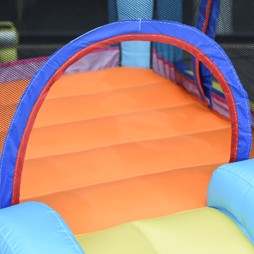 Outsunny-Castello-Gonfiabile-per-Bambini-con-Scivolo-e-Piscina-Tema-Mare