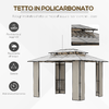 Outsunny-Gazebo-da-Giardino-3-7x3m-con-Tetto-in-Policarbonato-a-2-Livelli-Acciaio-e-Alluminio-Marrone