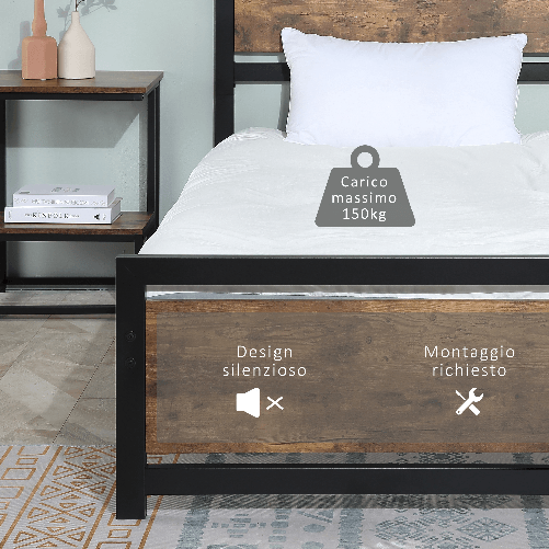 HOMCOM-Struttura-Letto-Singolo-in-Legno-e-Acciaio-con-Doghe-in-Stile-Industriale-90x200cm