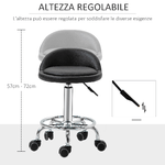 HOMCOM-Set-2-Sgabelli-Girevoli-con-Ruote-Altezza-Regolabile-e-Rivestimento-Similpelle-PU-38x38x57-72cm