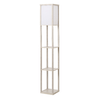 HOMCOM-Lampada-da-Terra-con-Mensole-Integrate---Rovere