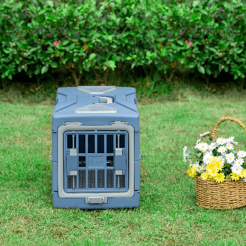 PawHut-Trasportino-per-Cani-e-Gatti-Pieghevole-e-Convertibile-in-Cuccia-56x31x37cm-Blu