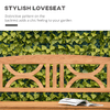 Outsunny-Panchina-da-Giardino-in-Legno-a-2-Posti-con-Schienale-Decorato-123x61x89-5cm-Colore-Naturale