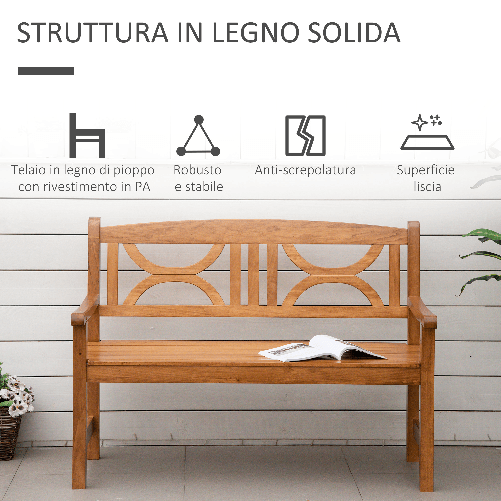 Outsunny-Panchina-da-Giardino-in-Legno-a-2-Posti-con-Schienale-Decorato-123x61x89-5cm-Colore-Naturale