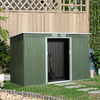 Outsunny-Casetta-da-Giardino-Porta-Utensili-in-Lamiera-di-Acciaio-con-Porte-Scorrevoli-280x130x172cm-Verde-Chiaro