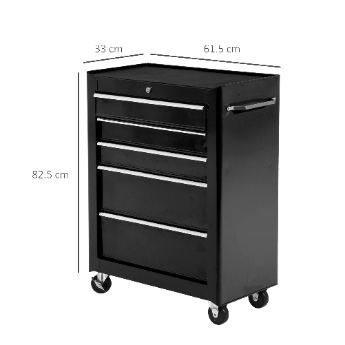 HOMCOM-Carrello-Cassettiera-Porta-Utensili-per-officina-nero-61-5x33x85cm