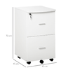 Vinsetto-Armadietto-da-Ufficio-con-2-Cassetti-e-5-Ruote-Schedario-in-MDF-e-Truciolato-43x45x72-cm-Bianco