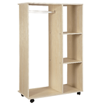 HOMCOM Mobile Aperto con Stand Appendiabiti e 3 Ripiani 80 x 40 x 128cm