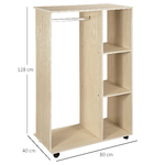 HOMCOM-Mobile-Aperto-con-Stand-Appendiabiti-e-3-Ripiani-80-x-40-x-128cm