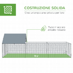 PawHut-Pollaio-da-Giardino-per-15-18-Galline-in-Acciaio-Zincato-e-PE-con-Tettoia-e-Serratura-600x300x195-cm