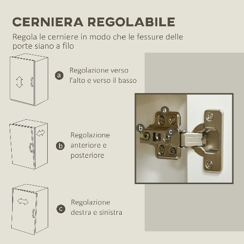 HOMCOM-Mobile-Multiuso-con-2-Armadietti-a-2-Livelli-in-Truciolato-Ripiano-regolabile-120x37x75cm-Bianco-e-Color-legno