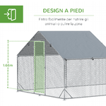 PawHut-Pollaio-da-Giardino-per-15-18-Galline-in-Acciaio-Zincato-e-PE-con-Tettoia-e-Serratura-600x300x195-cm