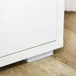 HOMCOM-Mobile-Multiuso-con-2-Armadietti-a-2-Livelli-in-Truciolato-Ripiano-regolabile-120x37x75cm-Bianco-e-Color-legno