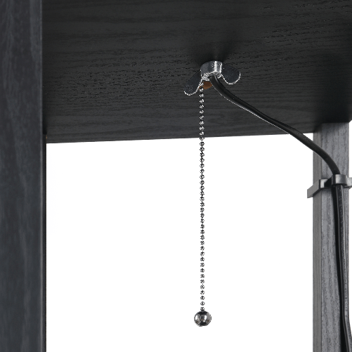 HOMCOM-Lampada-da-Terra-con-3-Mensole-e-2-Porte-USB-Attacco-Lampadine-E27-26x26x160cm-Nero