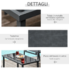 Outsunny-Salotto-da-Esterno-Set-4-Pezzi-con-1-Tavolino-2-Sedie-da-Giardino-e-1-Panca-in-Metallo-Nero