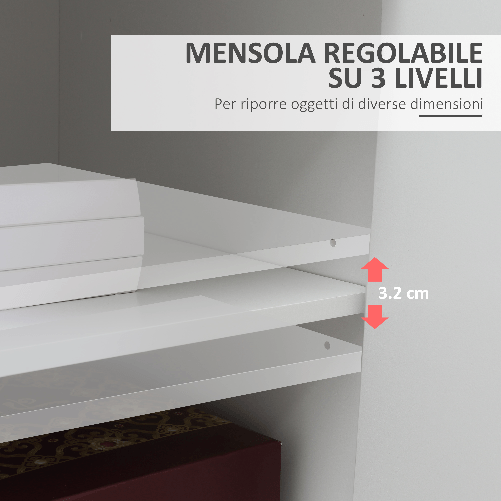 Vinsetto-Mobile-Porta-Stampante-con-4-Ruote-Cassetto-e-Armadietto-60x39x80cm---Bianco