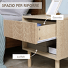 HOMCOM-Comodino-Moderno-con-Cassetto-e-Ripiano-Aperto-in-Truciolato-47x47x50-cm-Color-Legno