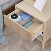 HOMCOM-Comodino-Moderno-con-Cassetto-e-Ripiano-Aperto-in-Truciolato-47x47x50-cm-Color-Legno